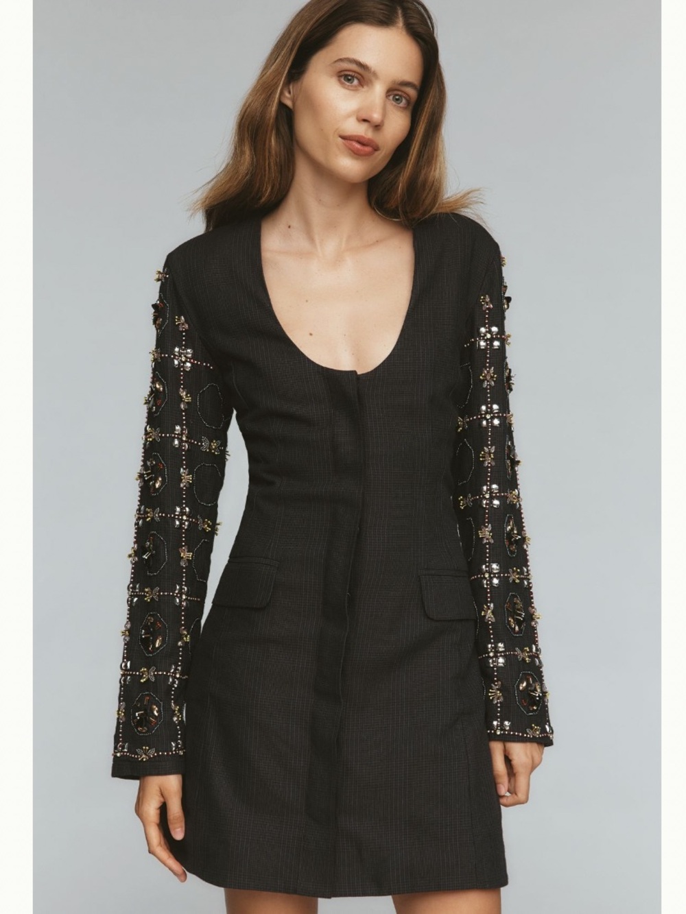 NWT Anthropologie Maeve Long-Sleeve Embellished Blazer
Mini Dress